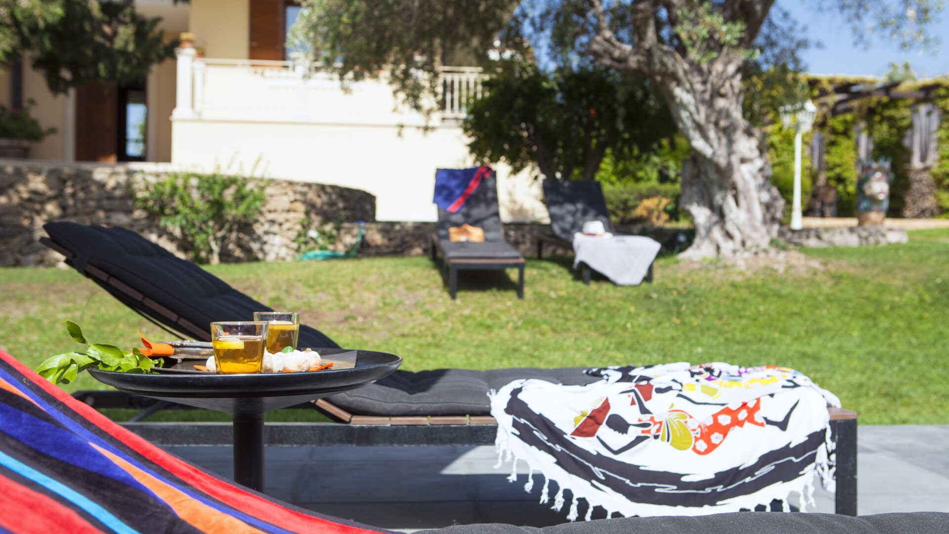 Sunbeds in Villa Ananda