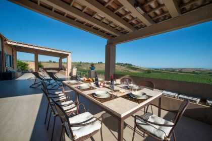 Villa Le Due Cicale's external dining area