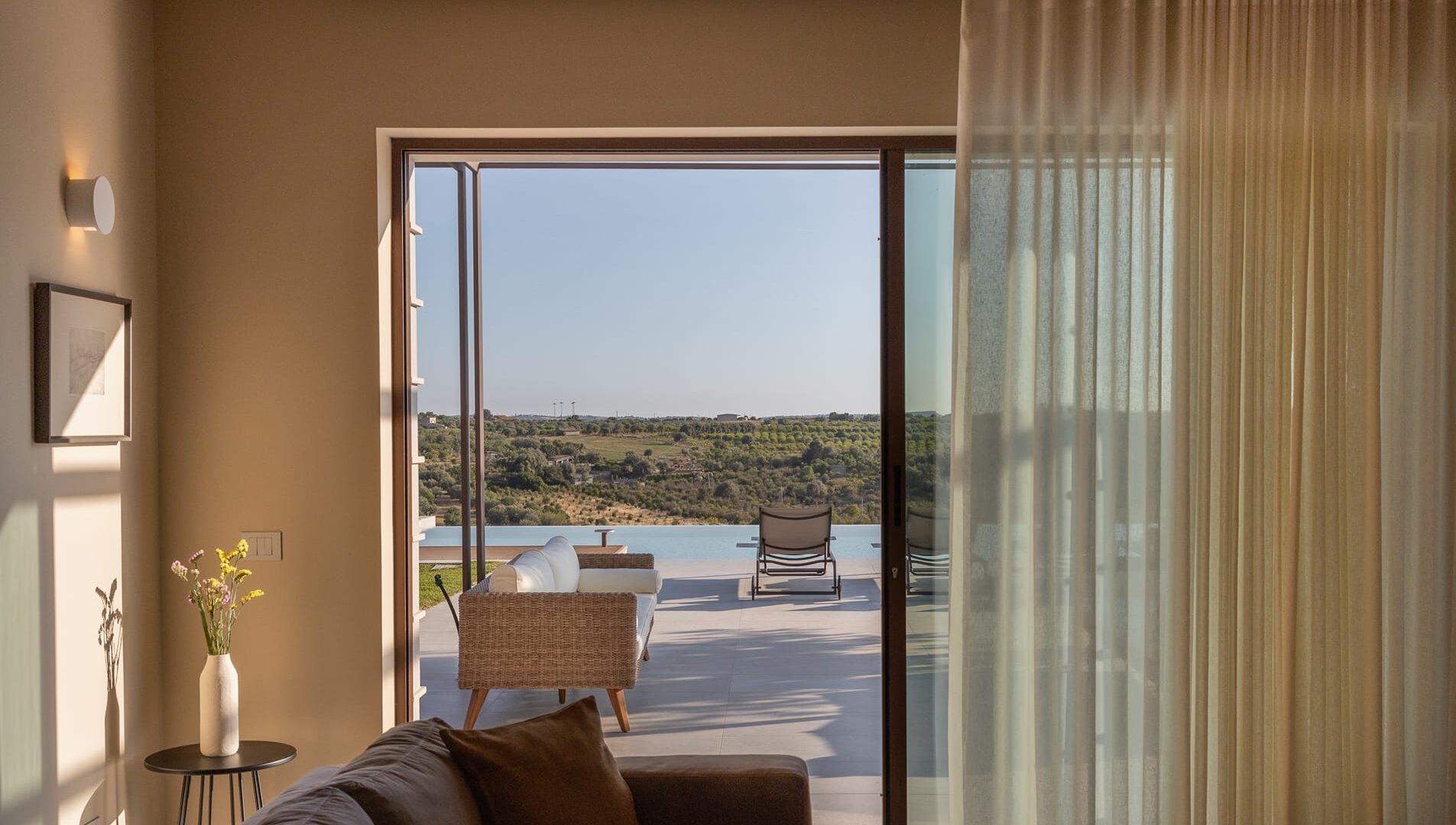 The view from the inside of Villa Zenit